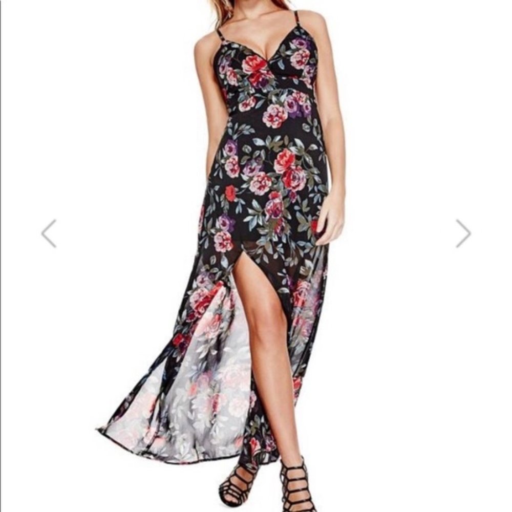 G by GUESS Floral "Sunny" Maxi Dress NWT L